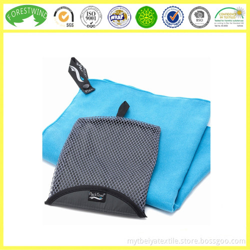 China suppliers MicroFiber Sports Microfiber Towel with mesh bag
